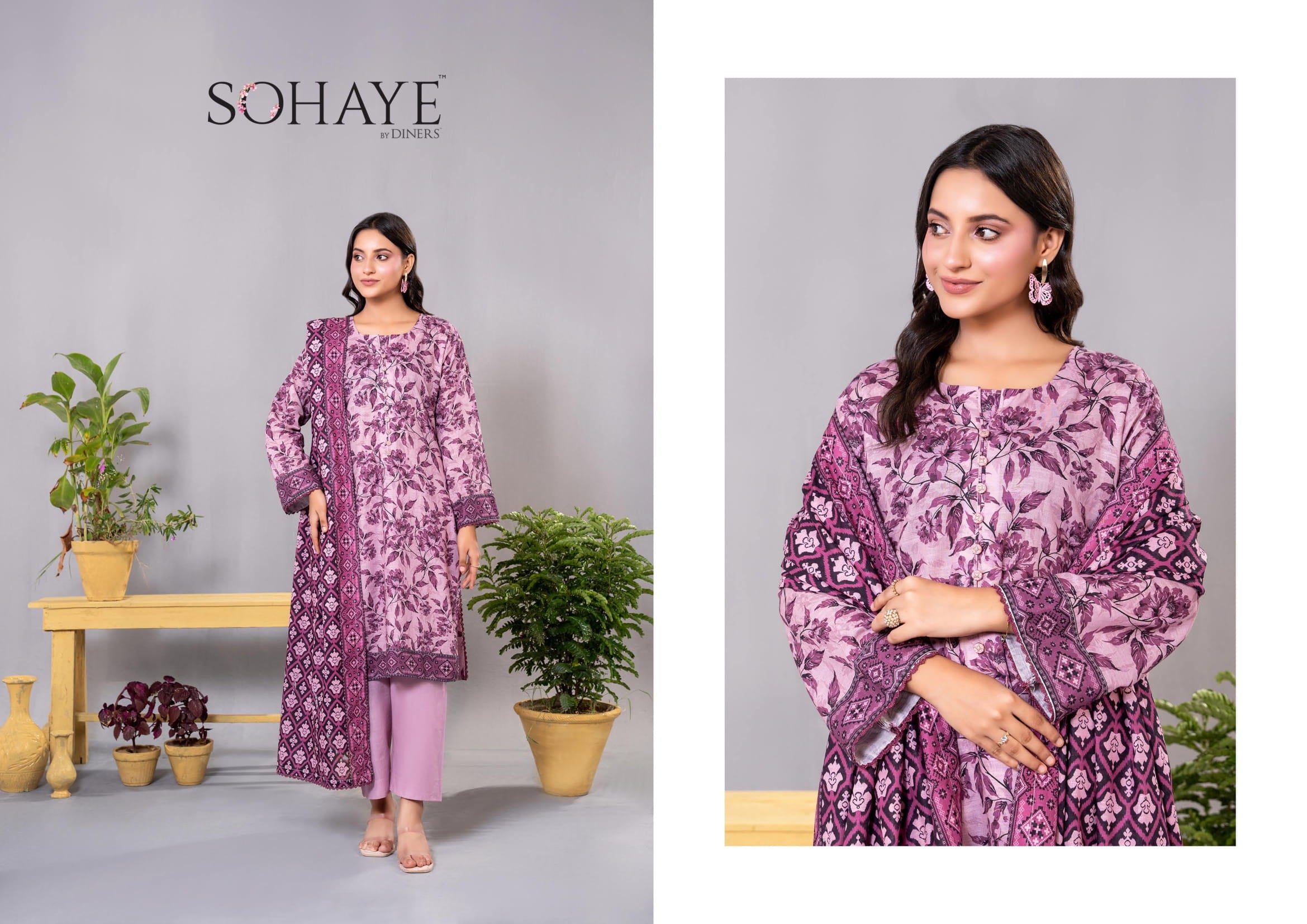 Sohaye Khaddar Unstitched 3 Piece Suit – Top, Bottom & Dupatta