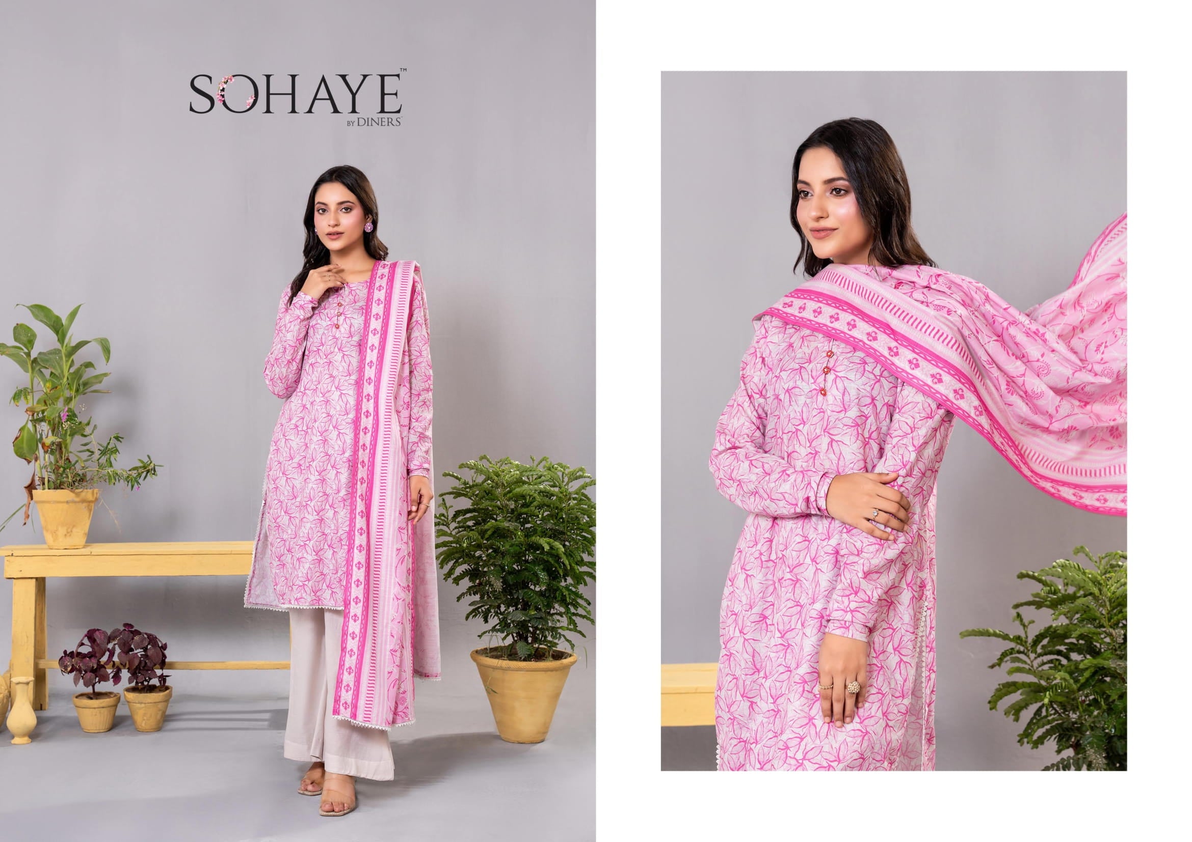 Sohaye Khaddar Unstitched 3 Piece Suit – Top, Bottom & Dupatta