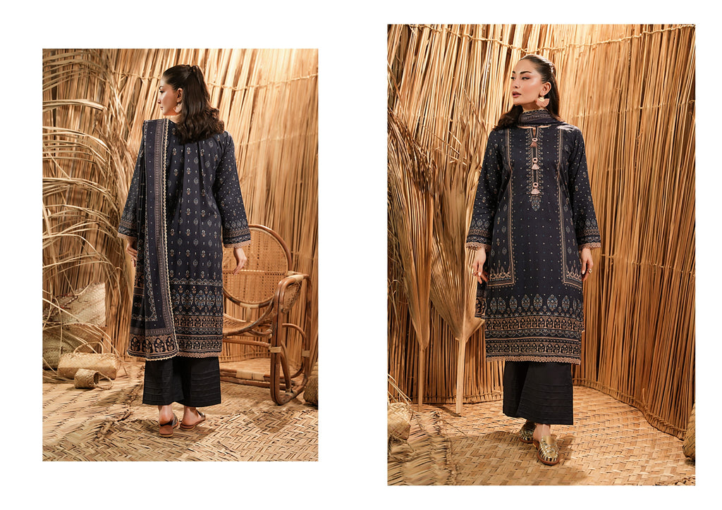 Salina Linen 3 Piece Suit – Shirt, Trouser & Dupatta