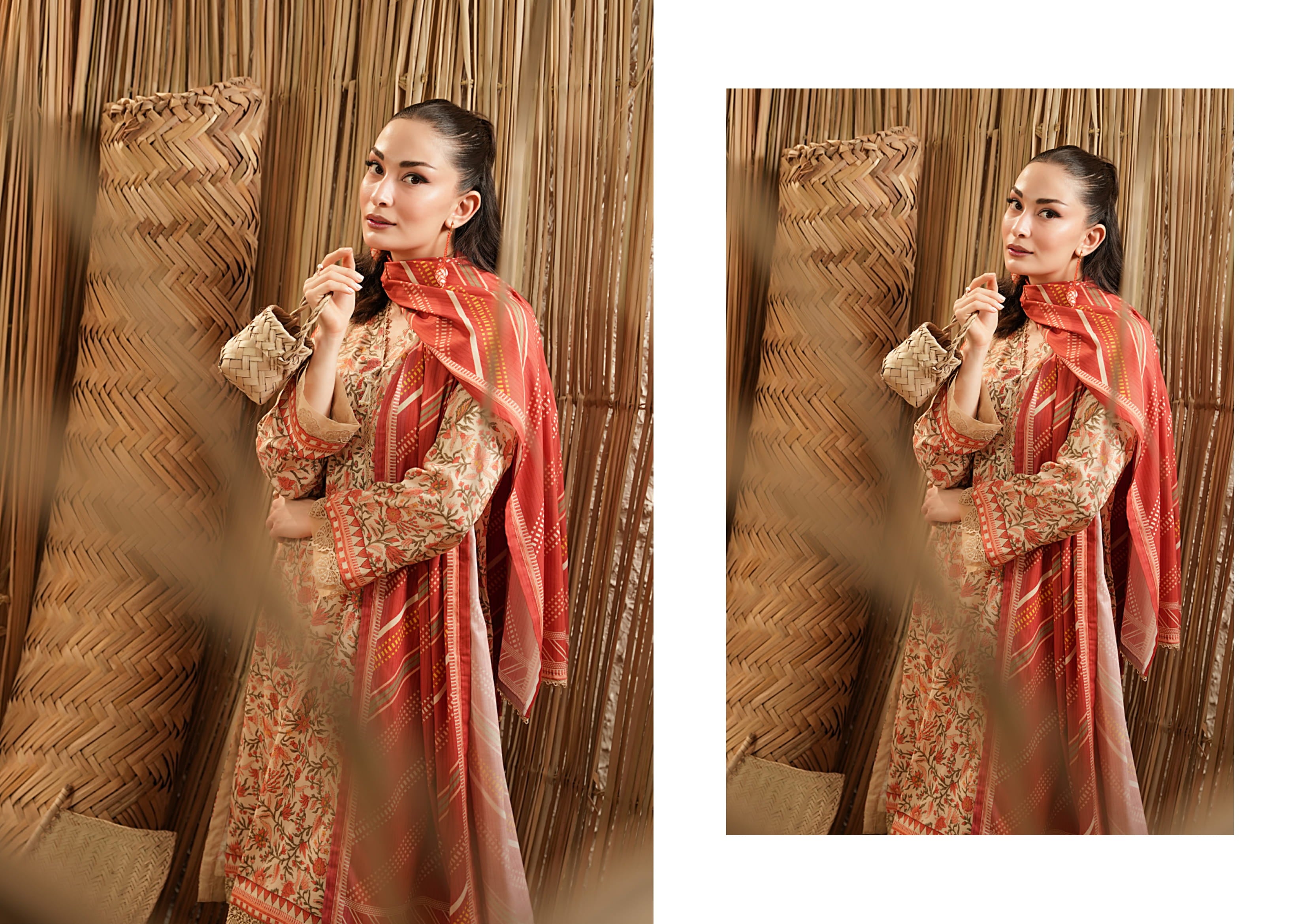 Salina Linen 3 Piece Suit – Shirt, Trouser & Dupatta