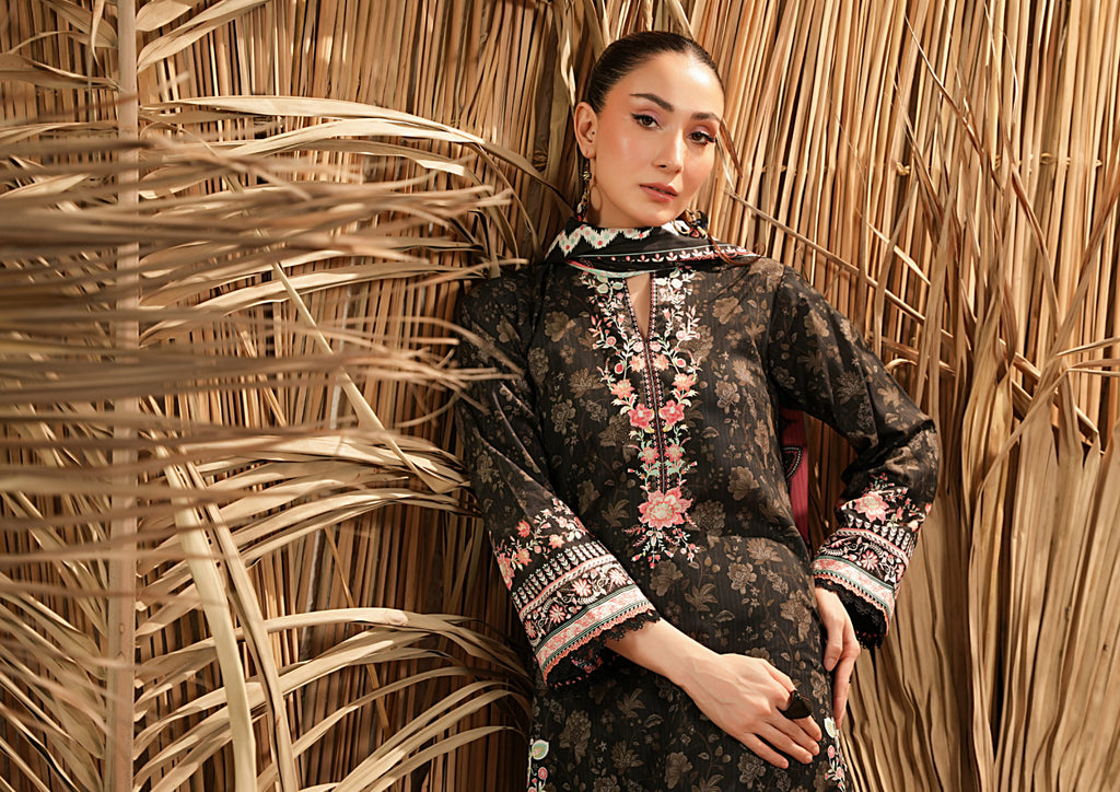 Salina Linen 3 Piece Suit – Shirt, Trouser & Dupatta