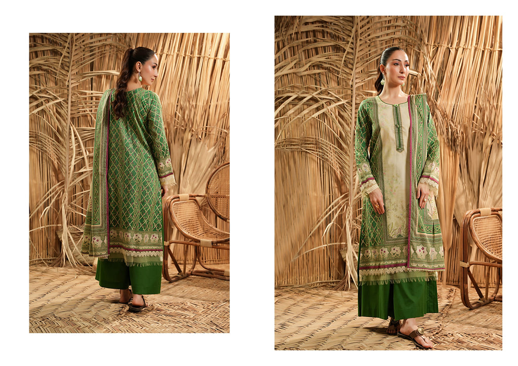 Salina Linen 3 Piece Suit – Shirt, Trouser & Dupatta