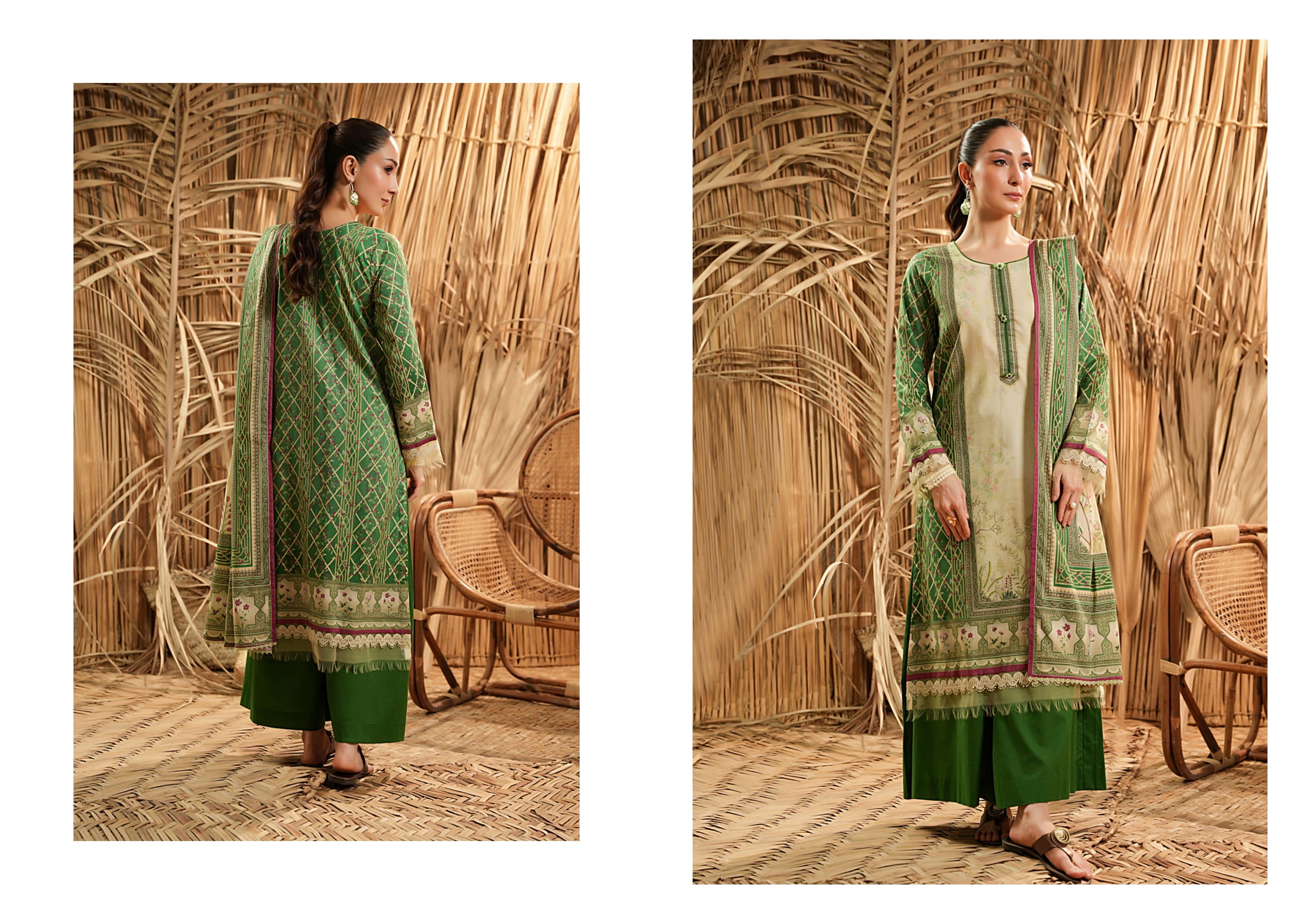 Salina Linen 3 Piece Suit – Shirt, Trouser & Dupatta
