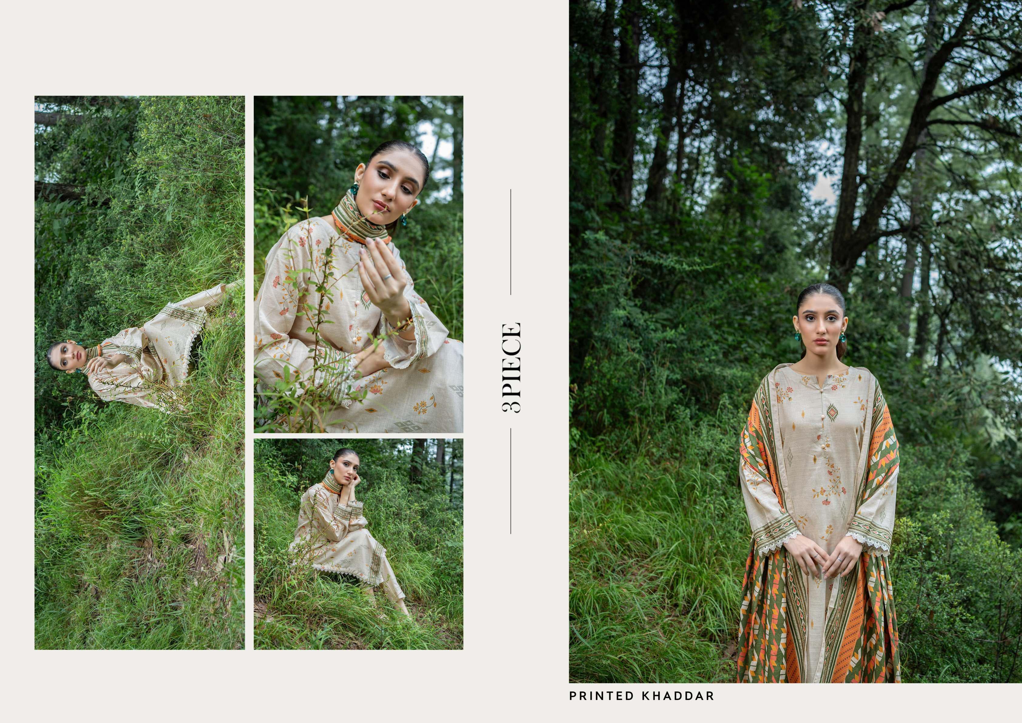 Zesh Khaddar Fabric 3 Piece Suit – Top, Bottom & Dupatta