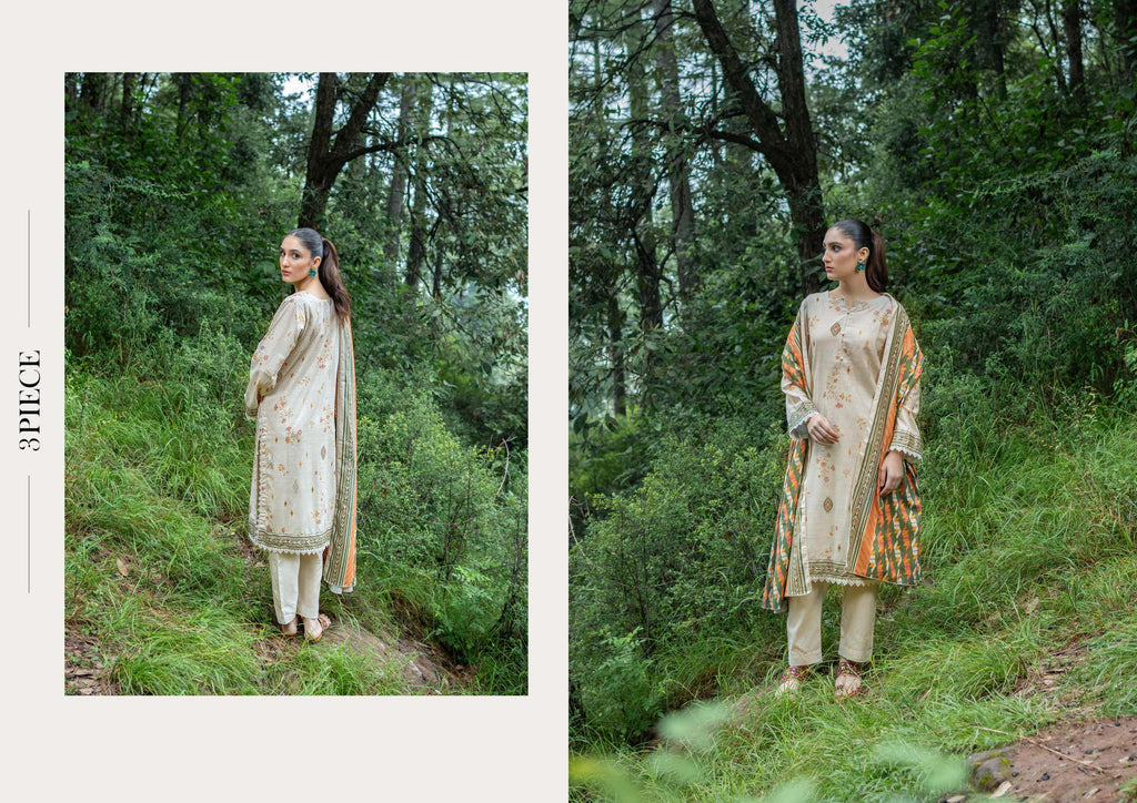 Zesh Khaddar Fabric 3 Piece Suit – Top, Bottom & Dupatta