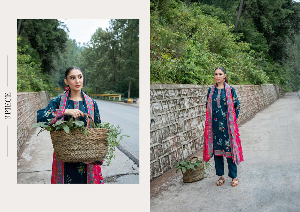 Zesh Khaddar Fabric 3 Piece Suit – Top, Bottom & Dupatta