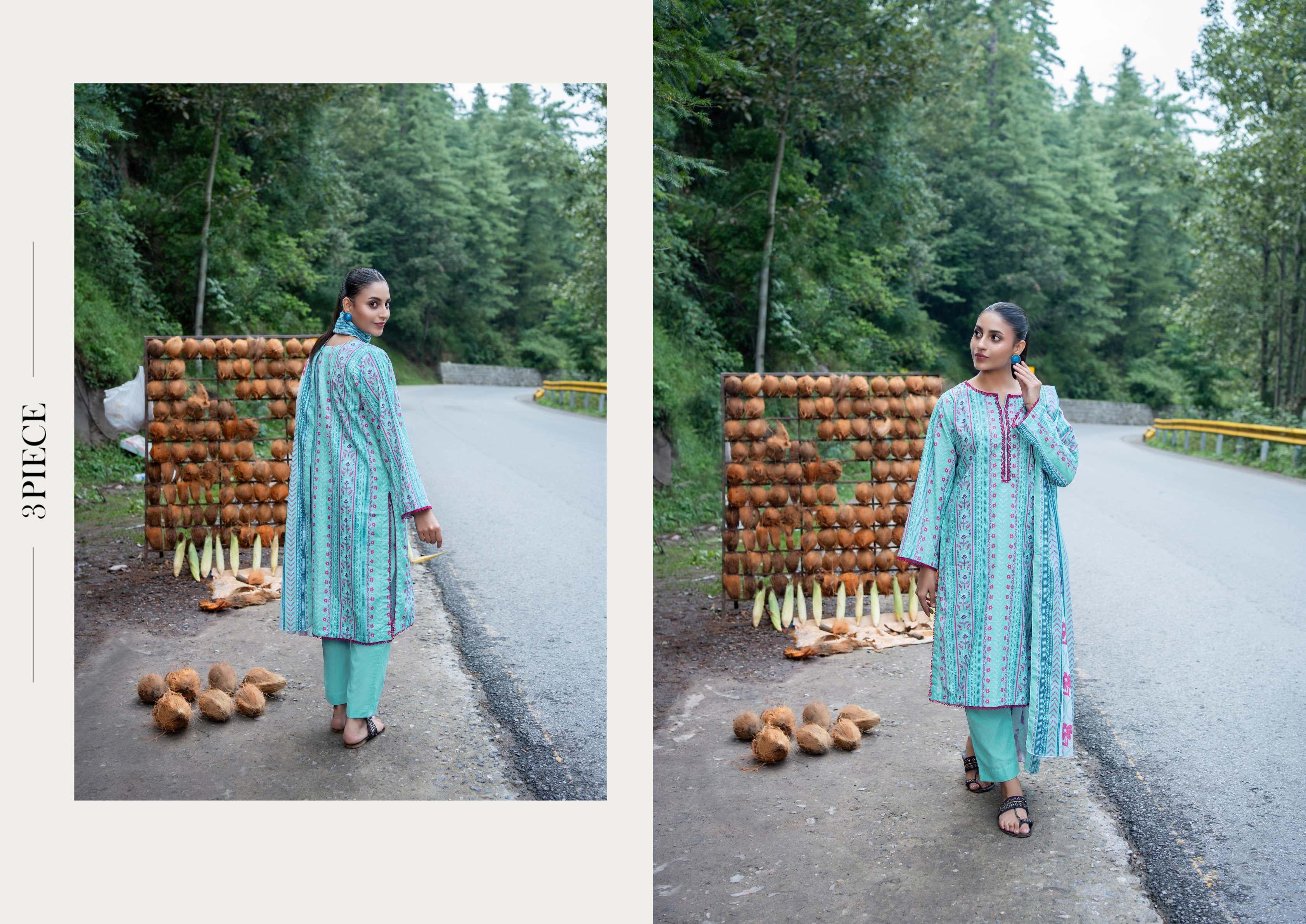 Zesh Khaddar Fabric 3 Piece Suit – Top, Bottom & Dupatta