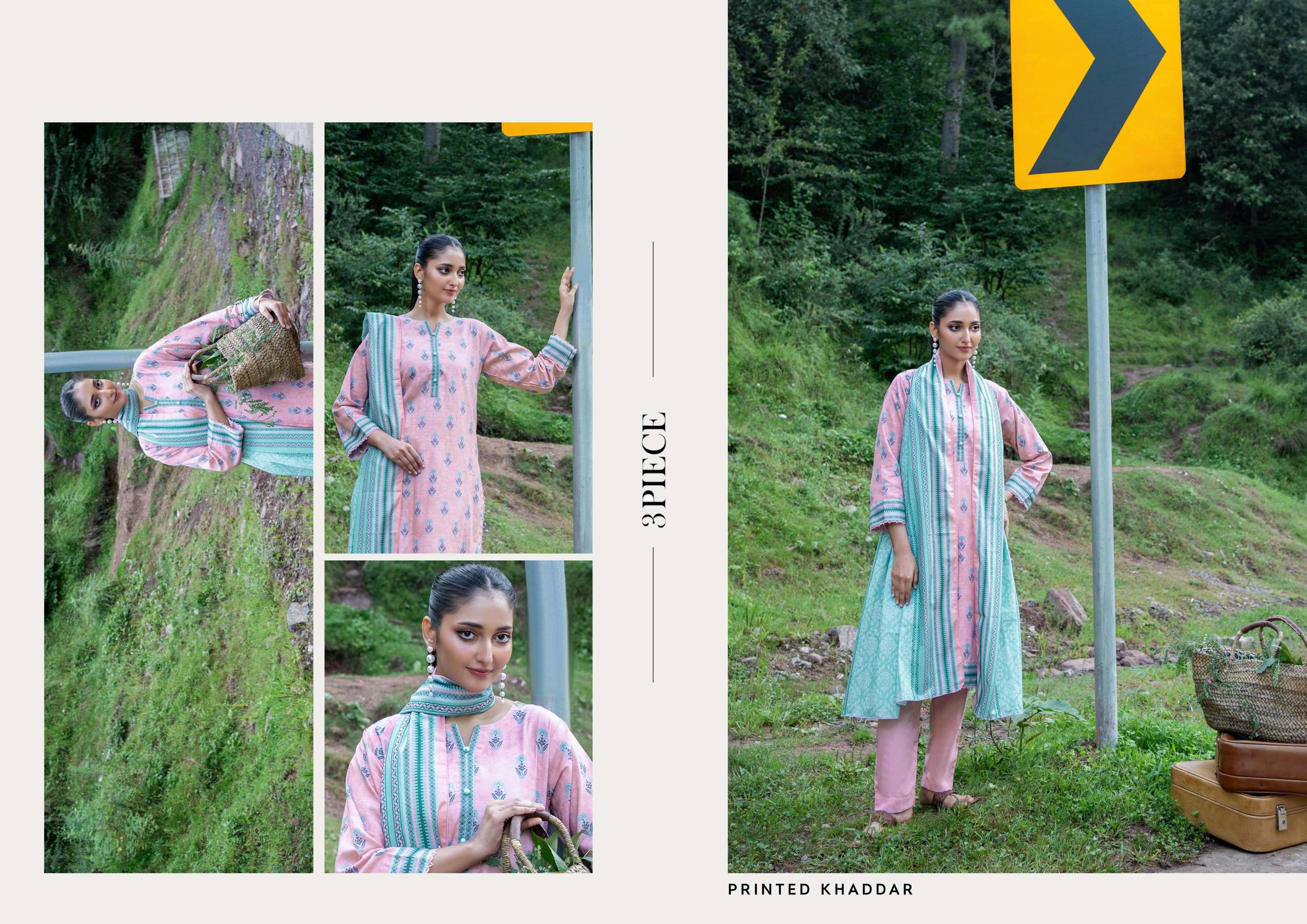 Zesh Khaddar Fabric 3 Piece Suit – Top, Bottom & Dupatta