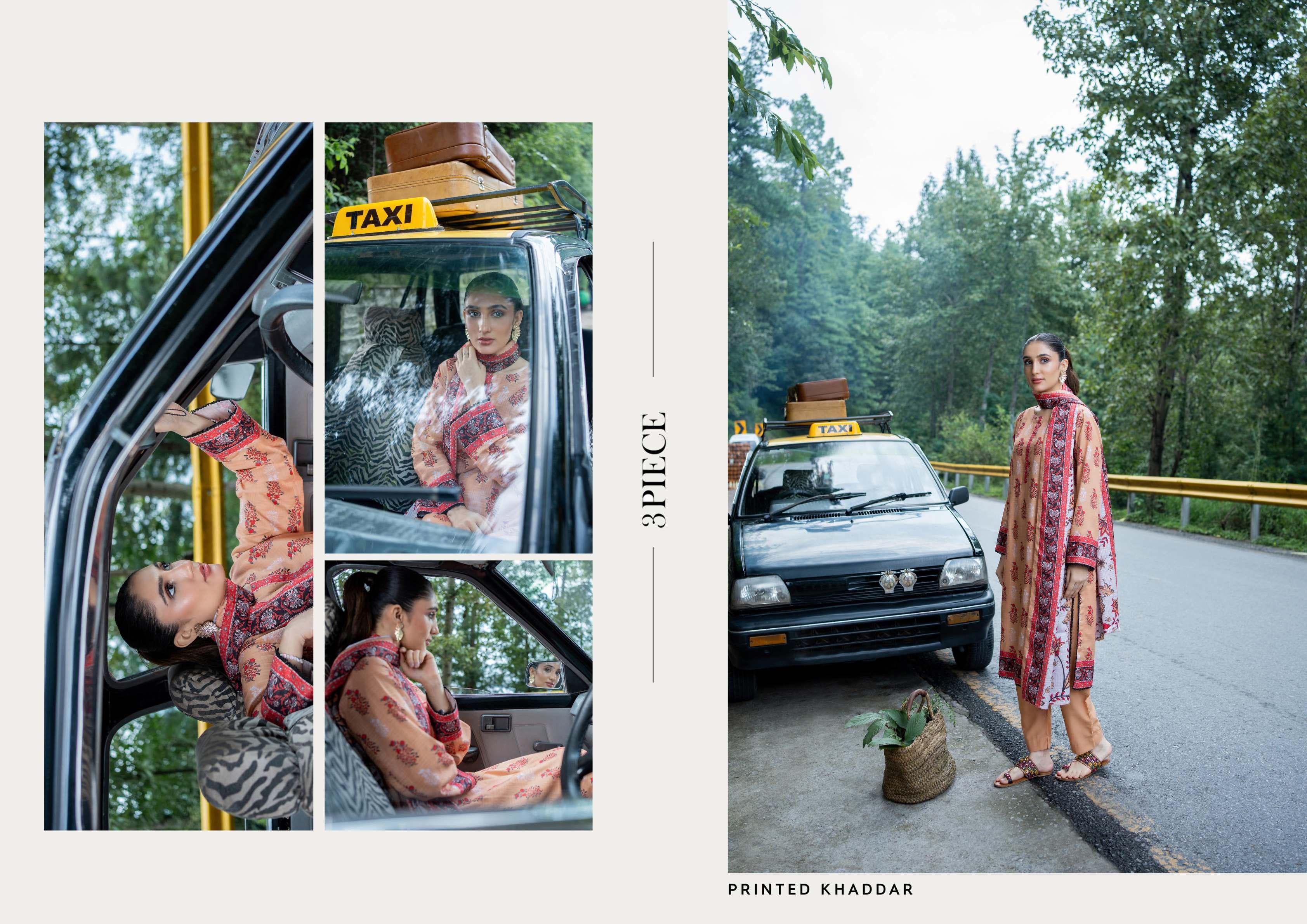 Zesh Khaddar Fabric 3 Piece Suit – Top, Bottom & Dupatta