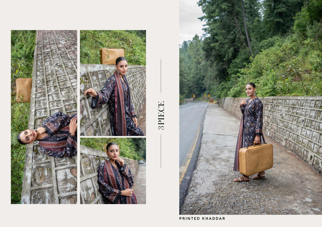 Zesh Khaddar Fabric 3 Piece Suit – Top, Bottom & Dupatta